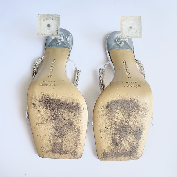 Mach & Mach Crystal Flower Slide
Sandal‎ Heels Silver Clear Tan - Picture 8 of 9